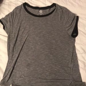 Grey and black crop top